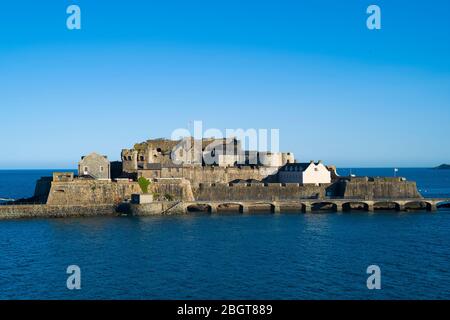 Castello Cornet, San Pietro Port, Guernsey, Channel Isles Foto Stock