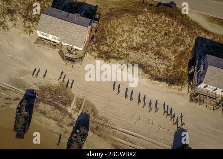 JACKSONVILLE, USA - OTTOBRE 26: Veicoli anfibi sulla spiaggia durante l'esercizio di Amphibious Bold Alligator organizzato dalla Marina americana e la Marina Foto Stock