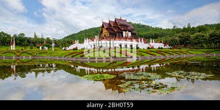 Royal flora park, noto anche come Parco Rajapruek, in Chiang Mai Thailandia Foto Stock