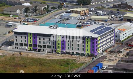 Foto aerea dell'Hotel Verde a Città del Capo Foto Stock