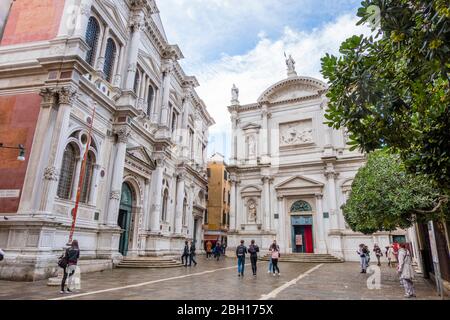 Chiesa di San Rocco, Chiesa di San Rocco, campo dei Frari, quartiere San Polo, Venezia, Italia Foto Stock