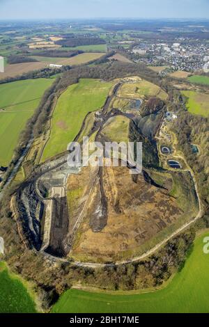 Discarica Eyller Berg a Kamp-Lintfort, 27.02.2016, vista aerea, Germania, Renania Settentrionale-Vestfalia, Area della Ruhr, Kamp-Lintfort Foto Stock