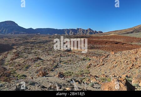 Parte orientale della Caldera las Canadas, Isole Canarie, Tenerife, Parco Nazionale del Teide Foto Stock