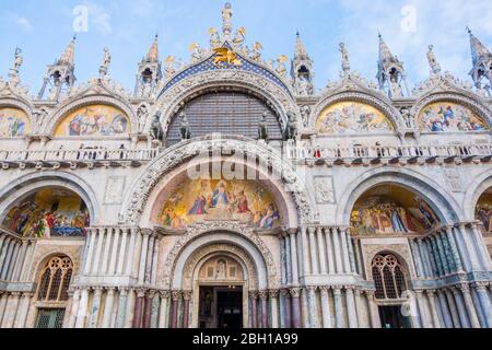 Basilica di San Marco, Basilica di San Marco, Piazza di San Marco, Venezia, Italia Foto Stock