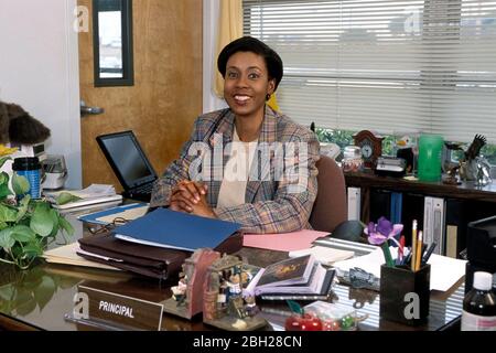 Austin, Texas USA: Direttore della scuola elementare afroamericana. ©Bob Daemmrich Foto Stock