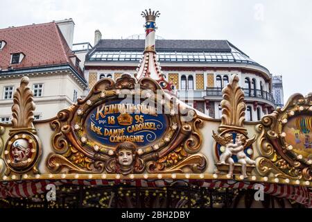 Vienna, Austria - 6 giugno 2019: Vista del Carousel nella città vecchia di Vienna Foto Stock