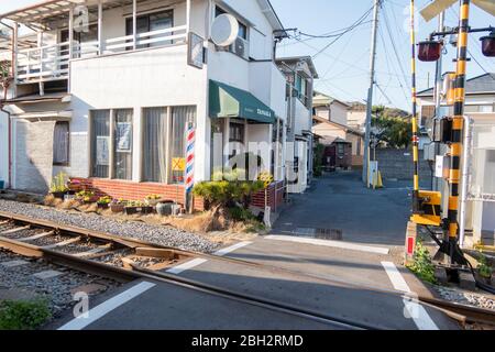 Casa giapponese nella città di Kamakura, molto semplice e tranquilla. Kanagawa, Giappone febbraio 12,2020 Foto Stock