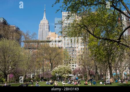 La primavera è bella in Madison Square Park, New York, Stati Uniti d'America Foto Stock