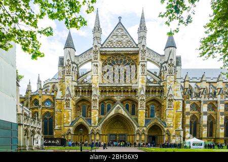 Westminster Abbey Londra Inghilterra Regno Unito Capital River Thames Regno Unito Europa UE Foto Stock