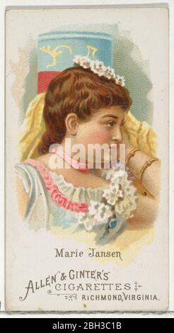 Marie Jansen, dalle bellezze del mondo, Serie 1 (N26) per Allen &amp; Ginter sigarette, 1888. Foto Stock