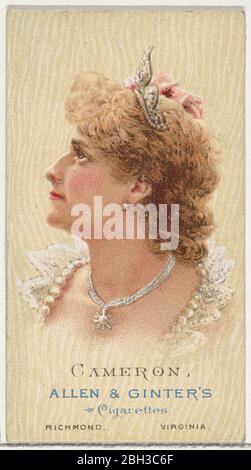 Cameron, dalle bellezze del mondo, Serie 2 (N27) per Allen &amp; sigarette Ginter, 1888. Violet Lydia Thompson (1862-1919), conosciuto professionalmente come Violet Cameron, era un'attrice e cantante inglese che aveva una nota relazione con Hugh Lowther, quinto conte di Lonsdale. Foto Stock