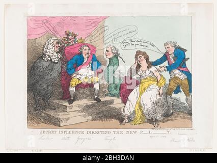 Influenza segreta che dirige il nuovo P-l-t [Parlamento], 18 maggio 1784. Foto Stock