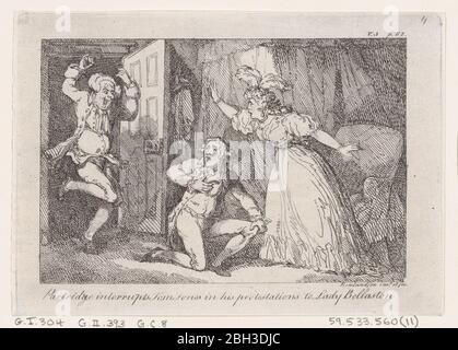 Partridge interrompe Tom Jones nelle sue proteste a Lady Bellaston, da "The History of Tom Jones, a Foundling", 1792. Foto Stock