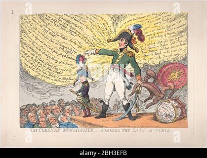 Il Munchausen corso - umming le Ladi di Parigi, 4 dicembre 1813. Foto Stock