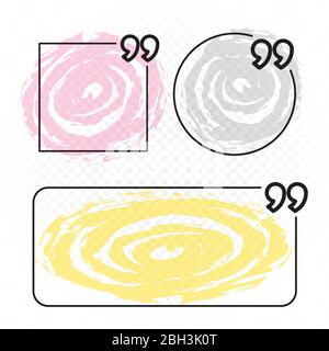 i frame di virgolette sono impostati su sfondo bianco Illustrazione Vettoriale