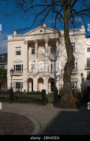 James Burton Neoclassico Regency Architecture Stucco Classico tradizionale Park Square East, Londra NW1 di John Nash Foto Stock