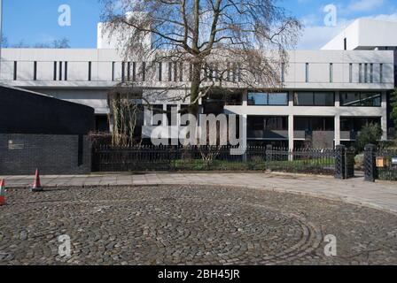 Mosaico calcestruzzo anni '60 architettura Modernismo Modernista Royal College of Physicians, 11 St Andrews Pl, Londra NW1 4LE di Denys Lasdun Foto Stock