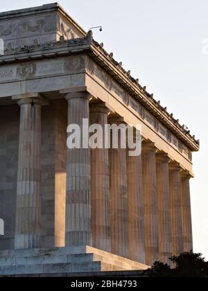 Dettaglio del Lincoln Memorial Foto Stock