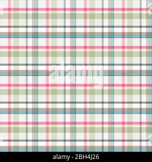 Pattern geometrico senza giunture astratto vettoriale. Strisce incrociate verticali e orizzontali. Plaid. Sfondo monocromatico. Carta da imballaggio. Stampa per interni Illustrazione Vettoriale