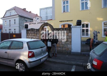 browar löwenberg Lwowek Slaski schlesien polen Foto Stock