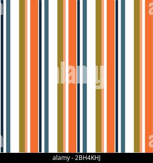 Pattern senza giunture a strisce vettoriali astratto con strisce parallele verticali colorate. Sfondo colorato pastello. Carta da parati per bambini o interni Illustrazione Vettoriale