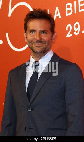 VENEZIA, ITALIA - 31 AGOSTO: Bradley Cooper partecipa alla foto 'UNA Stella nasce' durante il 75° Festival del Cinema di Venezia il 31 agosto 2018 a Venezia Foto Stock