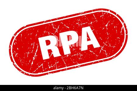 rpa segno. rpa grunge rosso timbro. Etichetta Illustrazione Vettoriale