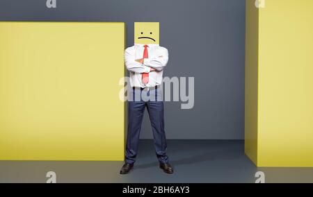 Immagine simbolica di scortese, spiacevole collega e bad atmosfera di lavoro in ufficio Foto Stock