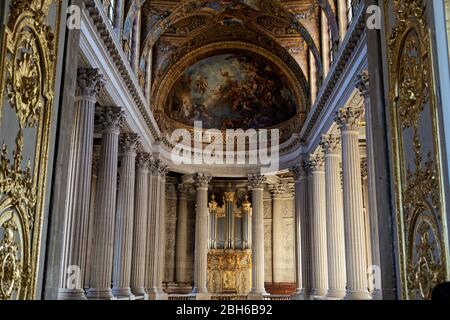 La Cappella Reale - Chapelle Royale, Chateau de Versailles (Palazzo di Versailles), un sito Patrimonio Mondiale dell'UNESCO, Francia Foto Stock