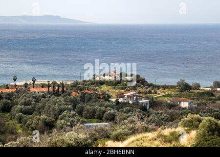 Primavera nel villaggio di Pomos, Paphos, Cipro Foto Stock