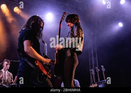 halestorm durante Halestorm - Vicious Tour, Estragon Club, Bologna, Italia, 05 giu 2019 Foto Stock