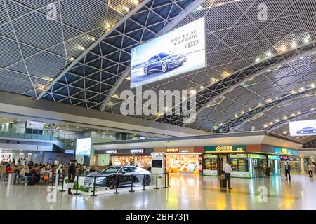 Chengdu, Cina - 22 Settembre 2019: Terminal 2 dell'aeroporto di Chengdu (CTU) in Cina. Foto Stock