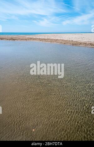 El Riuet de la Platja de la Coma-ruga, El Vendrell, Baix Penedès, Tarragona, Catalunya Foto Stock