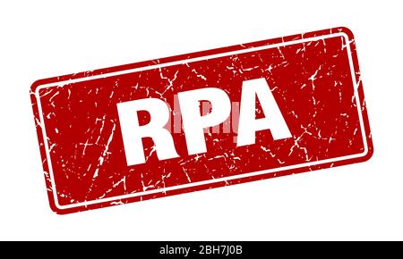 timbro rpa. etichetta rossa rpa vintage. Segno Illustrazione Vettoriale
