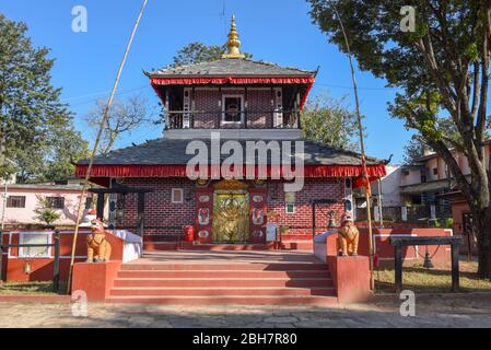 Tansen, Nepal - 14 gennaio 2020: tempio di piazza Durbar a Tansen in Nepal Foto Stock