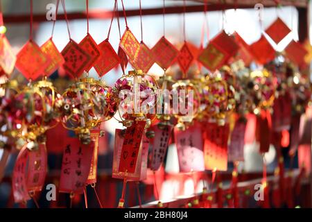 07.12.2019, Macao, , Cina - lista dei desideri appeso nel tempio A-ma. 00S191207D205CAROEX.JPG [VERSIONE MODELLO: NO, VERSIONE PROPRIETÀ: NO (c) caro images / Foto Stock