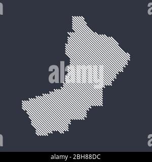 Mappa stilizzata semplice a linee diagonali di Oman Illustrazione Vettoriale