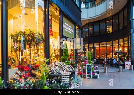 Giappone, Honshu, Tokyo, Marunouchi, Nakadori Street, mattone quadrato, Hanahiro negozio di fiori Foto Stock