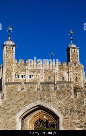 Inghilterra, Londra, Torre di Londra, la torre bianca Foto Stock