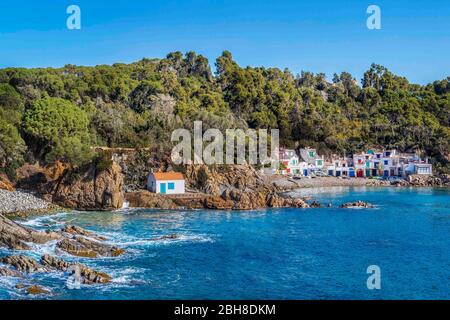 Spagna, Catalunya, Provincia di Girona, Città di Palamos, Costa Brava, Spiaggia di Alguer Foto Stock