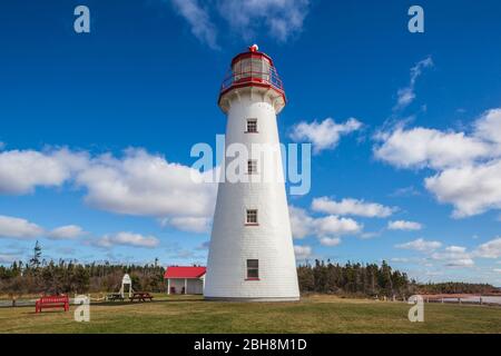 Canada, Prince Edward Island, punto Prim, punto Prim faro Foto Stock