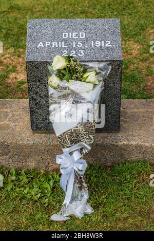 Canada, Nova Scotia, Halifax, Fairview Prato cimitero, gravesites di vittime del sistema HMS Titanic che affonda nel 1912 Foto Stock