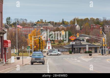 Canada, New Brunswick, Baia di Fundy, Santo Stefano, faro Foto Stock