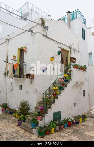 Italia, mezzogiorno, Puglia, Salento, Brindisi, Cisternino, centro storico, casa tipica Foto Stock