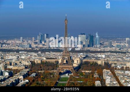 Vista da Tour Montparnasse, Parigi, Ile de France, Francia Foto Stock