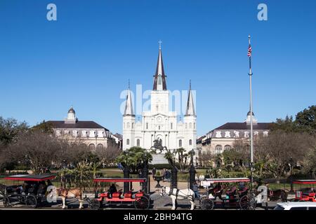 Cattedrale di St. Louis, New Orleans, Louisiana Foto Stock
