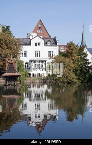 Stadpark, Buxtehude, Altes Land, Niedersachsen, Deutschland, Europa Foto Stock