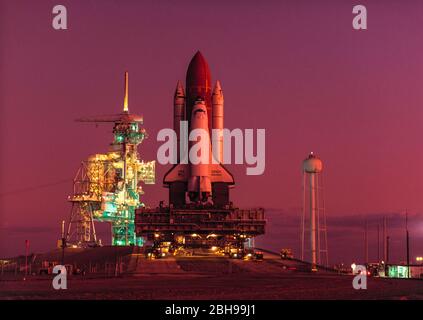 Navetta 'Discovery' Roll out, NASA, Florida, Stati Uniti, Foto Stock