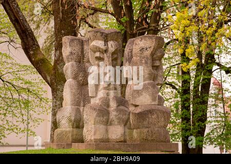 L'area del Palazzo dei Granduchi di Lituania, la città vecchia, Vilnius, Lituania Foto Stock