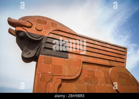 Armenia, Sardarapat, Memorial armeno vittoria sui turchi nel maggio del 1918 Foto Stock